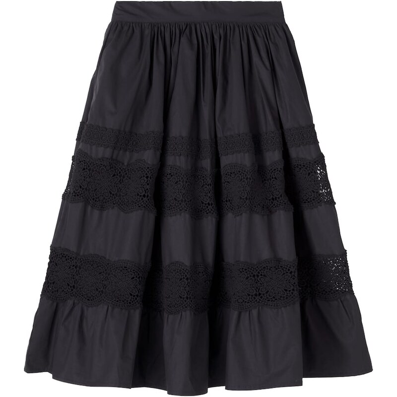 Petite Amalie Lace-trimmed cotton skirt