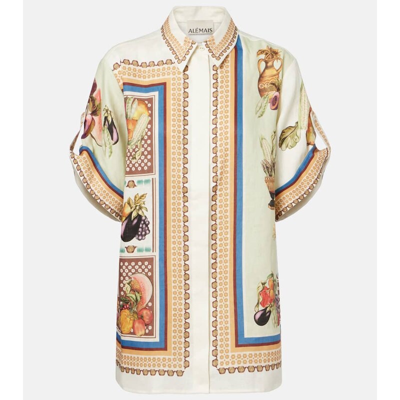 Alémais Mercado printed linen shirt
