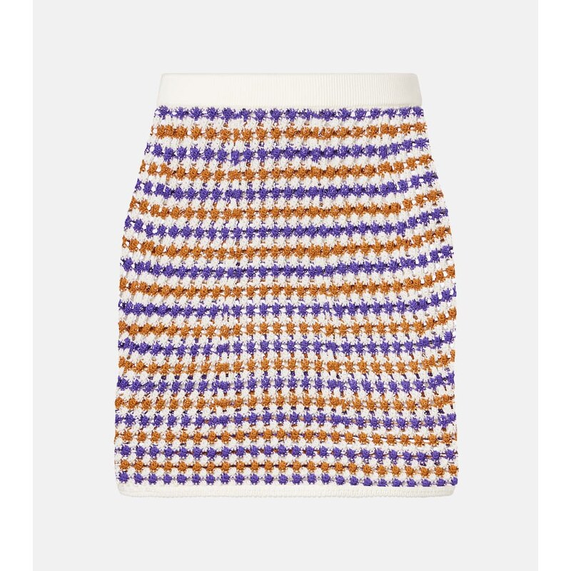 Eres Design open-knit cotton-blend miniskirt