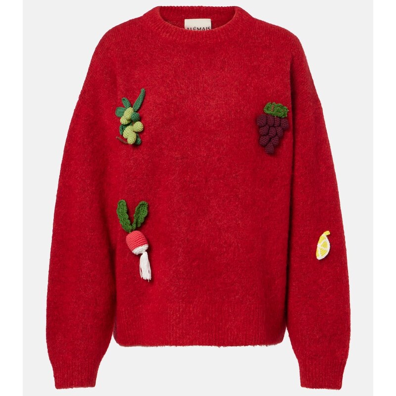Alémais Fruitto alpaca, mohair, and wool-blend sweater