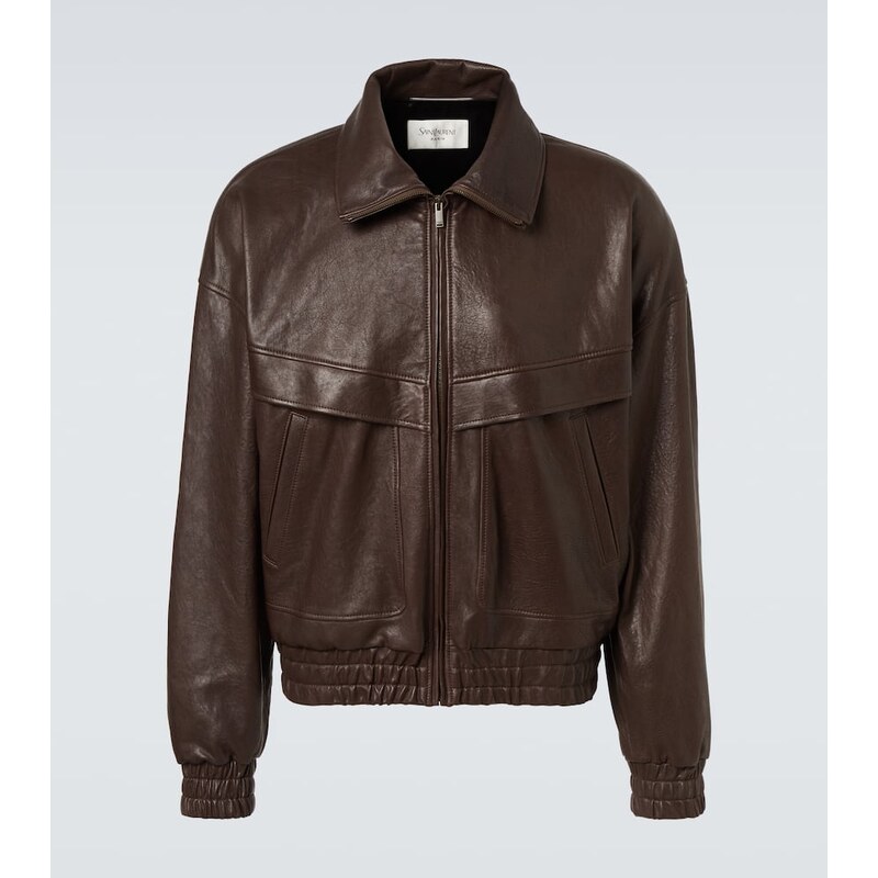Saint Laurent Leather bomber jacket