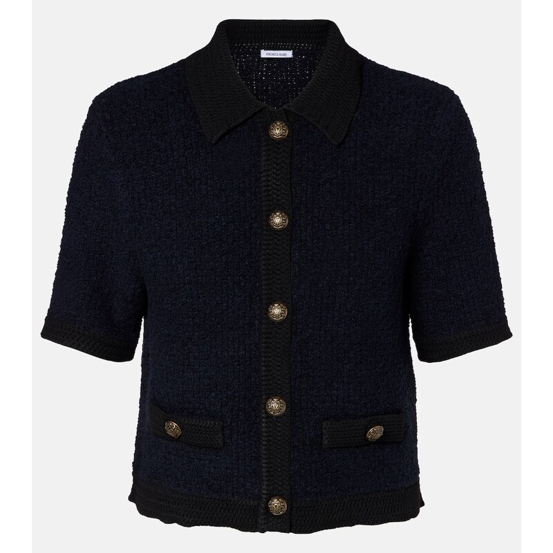 Veronica Beard Cotton and wool-blend cardigan