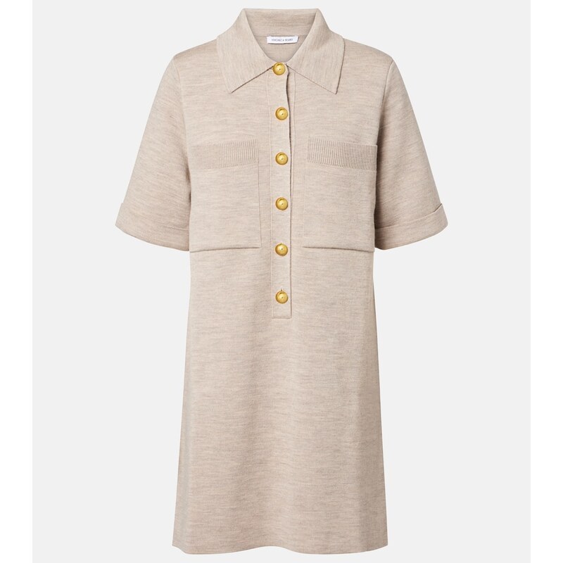 Veronica Beard Madden knitted wool polo dress