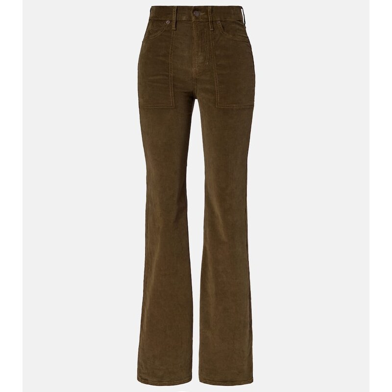 Veronica Beard High-rise cotton corduroy wide-leg pants