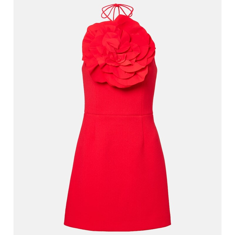 Rebecca Vallance Cameron floral-appliquÃ crÃªpe minidress