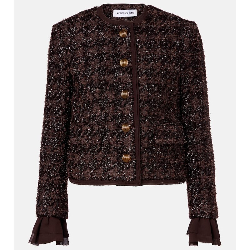 Veronica Beard Audrina metallic tweed jacket