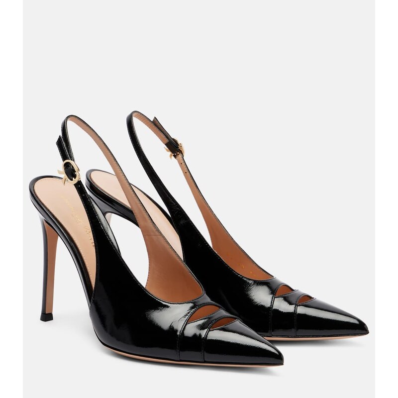 Gianvito Rossi Patent leather slingback pumps