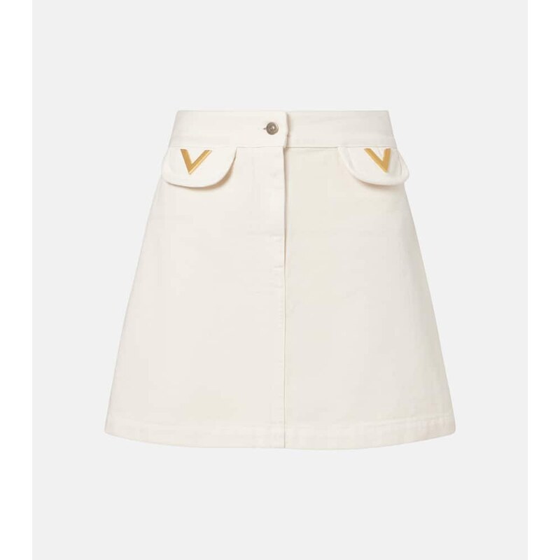 Valentino VGold denim skirt