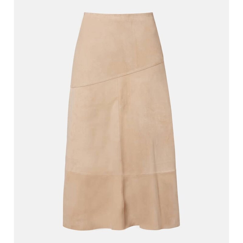 Yves Salomon Suede midi skirt