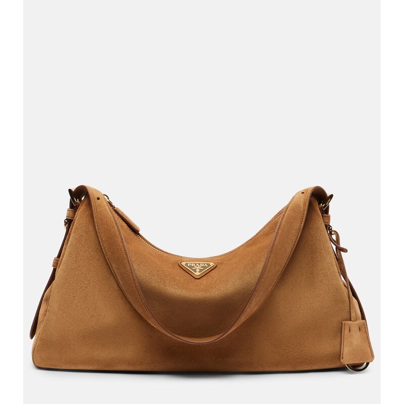 Prada Prada AimÃe Large suede shoulder bag