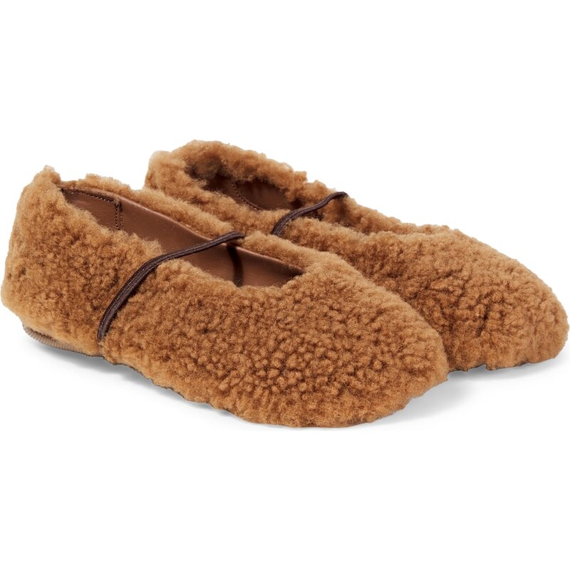 PèPè Shearling ballet flats