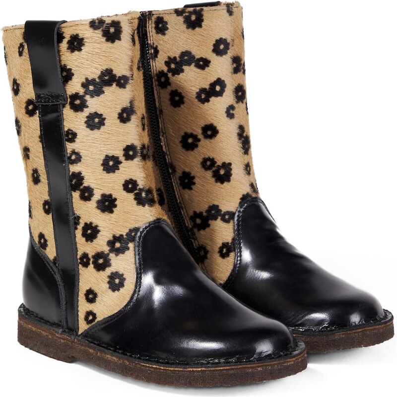PèPè Floral calf hair and leather boots