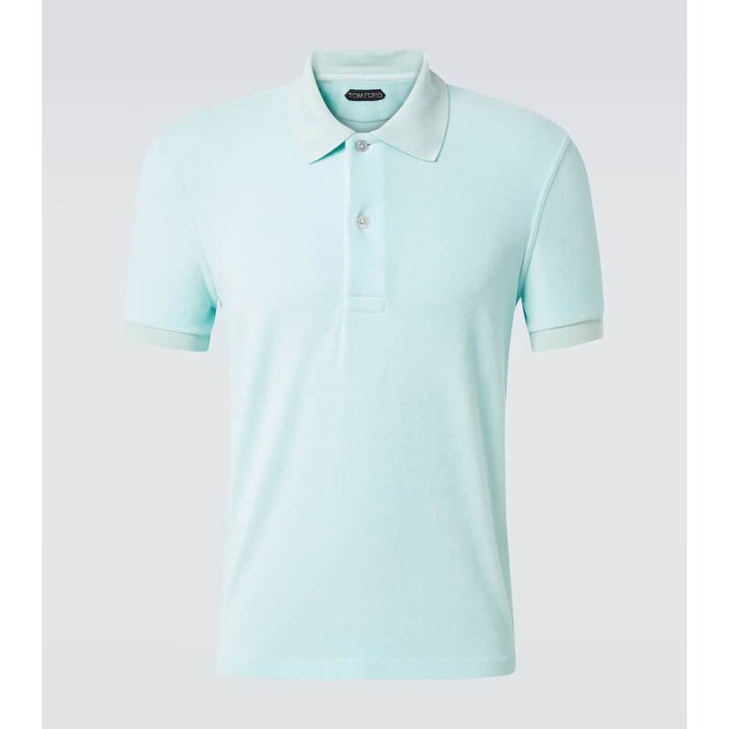 Tom Ford Cotton-blend terry polo shirt