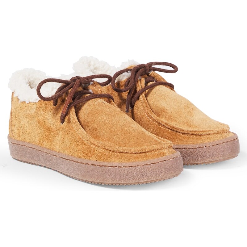 PèPè Shearling-lined suede moccasins