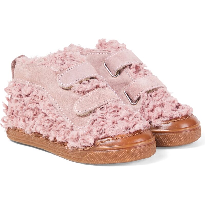 PèPè Suede-trimmed sneakers