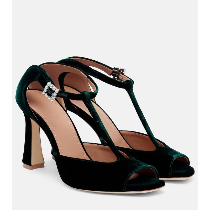 Malone Souliers Nomi 90 velvet sandals