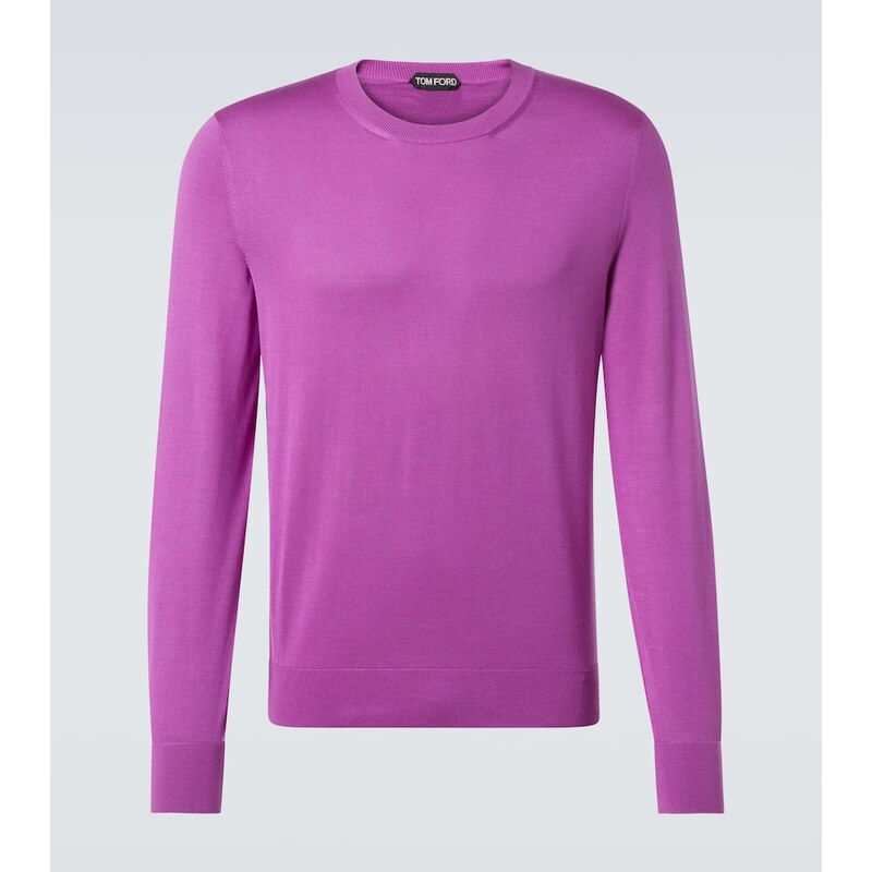 Pánský klasický svetr z šatny barvy Bright Mauve