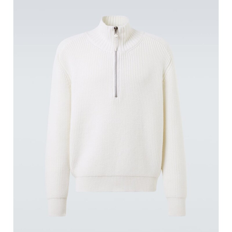 Tom Ford Ribbed-knit wool half-zip sweater
