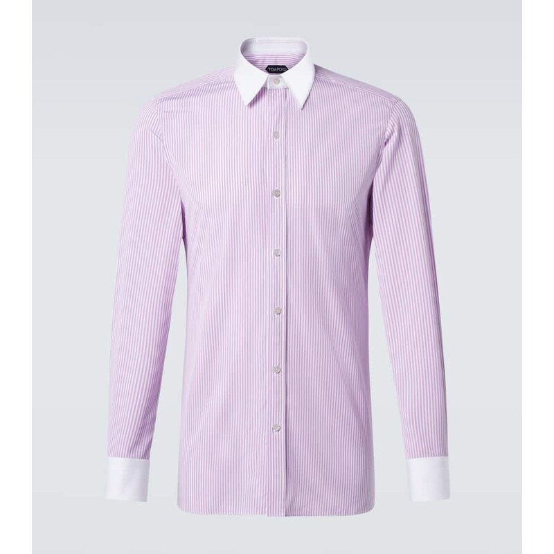 Tom Ford Striped cotton poplin shirt