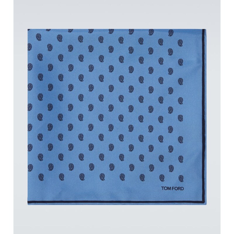 Tom Ford Printed silk twill pocket square