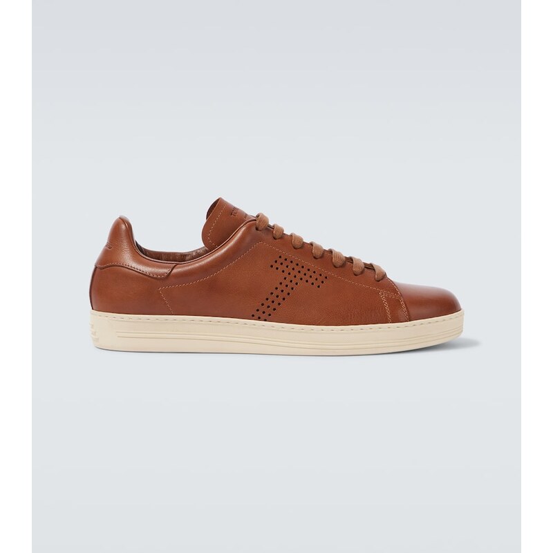 Perforované tenisky z kůže Tom Ford Warwick v návrhu Cuoio + Cream