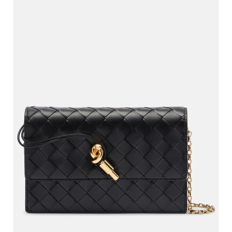 Bottega Veneta Andiamo Intrecciato leather shoulder bag