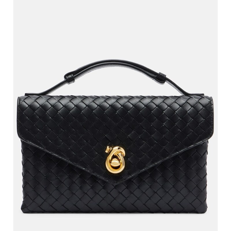Bottega Veneta Knot Lock Intrecciato leather top-handle bag