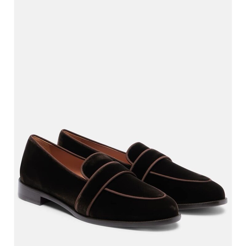 Aquazzura Martin velvet loafers