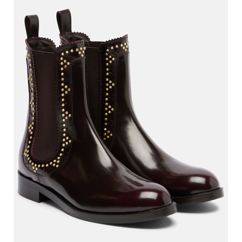 Aquazzura Skye embellished leather Chelsea boots