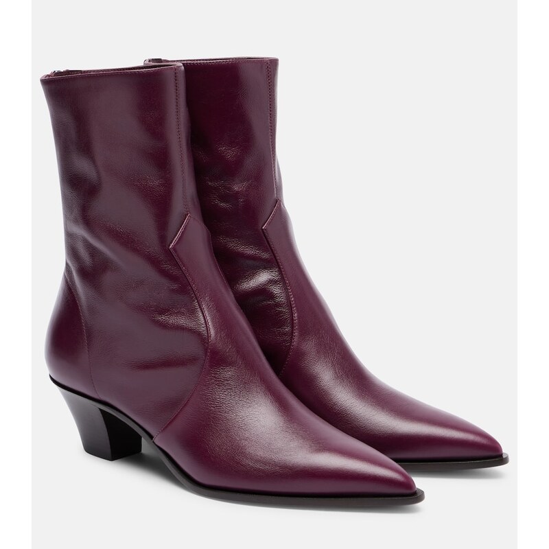 Aquazzura Brunswick 45 leather ankle boots