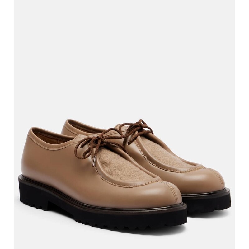 Max Mara Track leather loafers