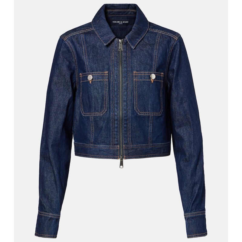Veronica Beard Patty cropped denim jacket