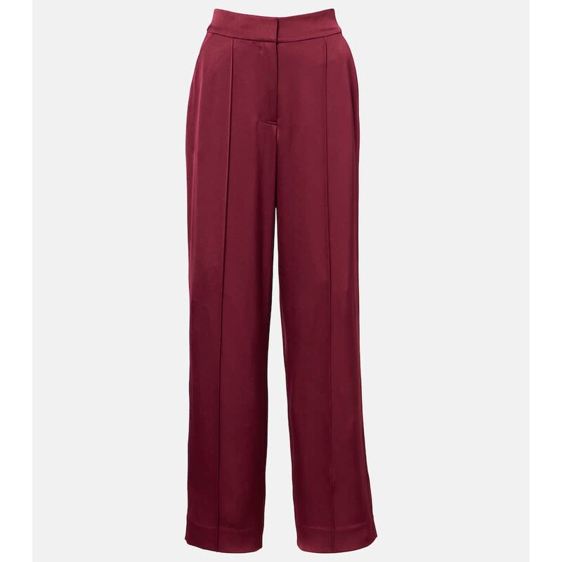 Simkhai Kyra high-rise satin wide-leg pants