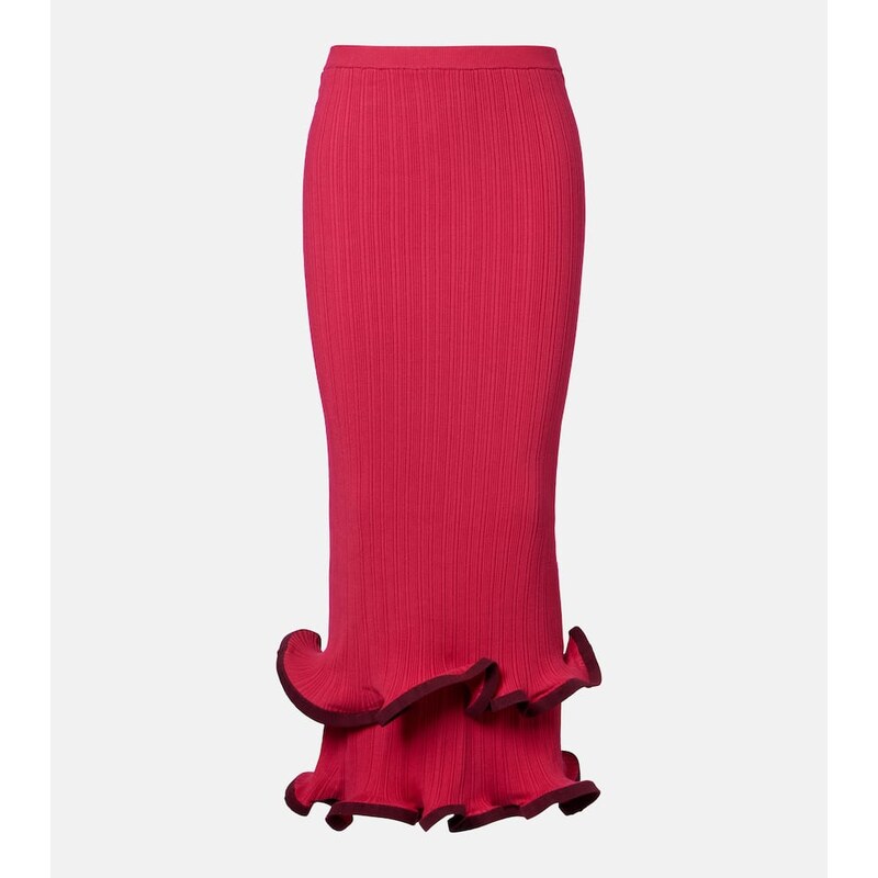 Simkhai Millie ruffled midi skirt