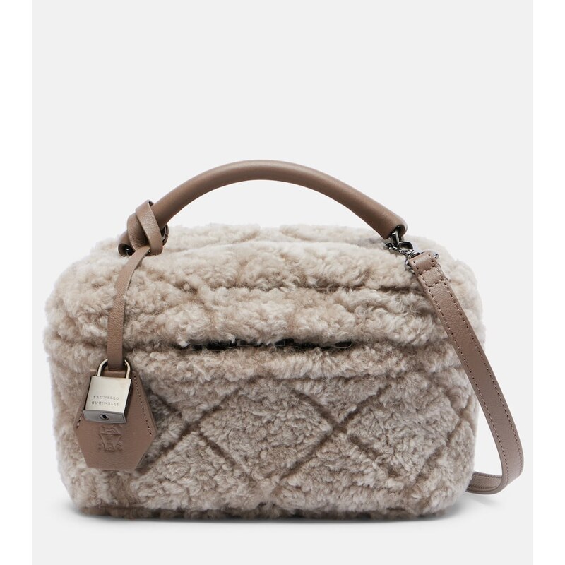 Brunello Cucinelli Quilted shearling vanity bag