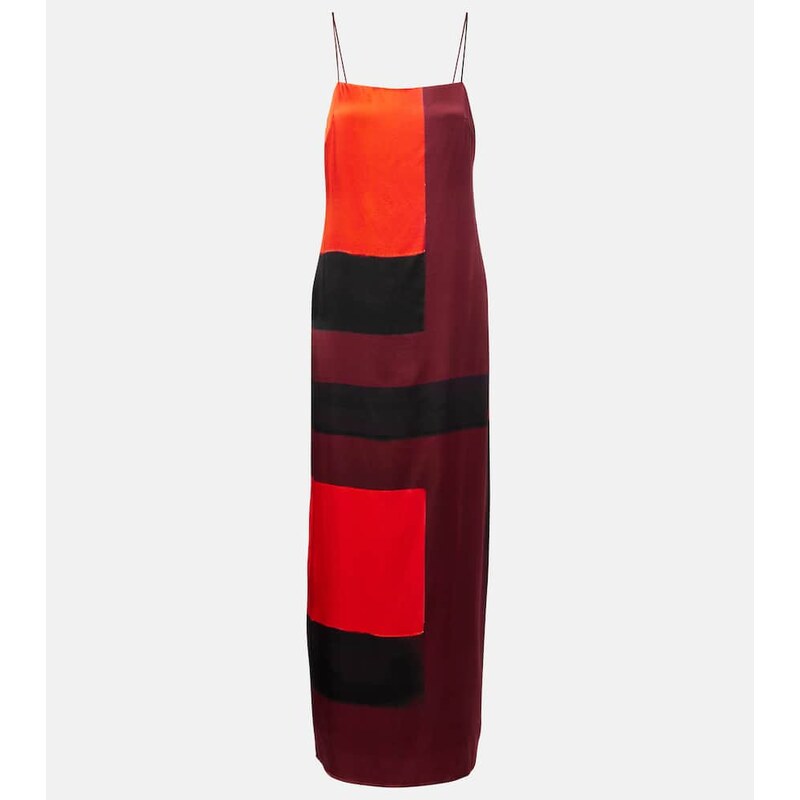 Staud Mae printed silk-blend maxi dress