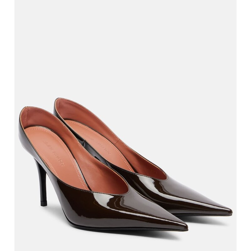 Amina Muaddi Anok 90 patent leather pumps