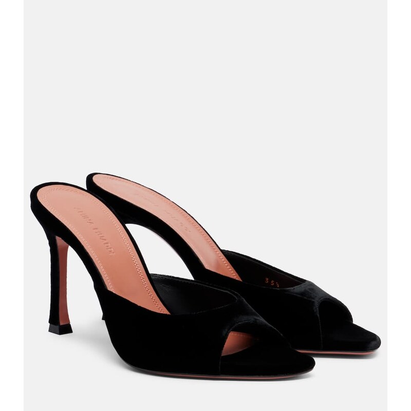 Amina Muaddi Alexa 95 velvet mules