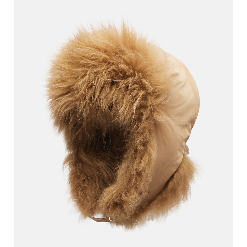 Yves Salomon Shearling-trimmed down hat