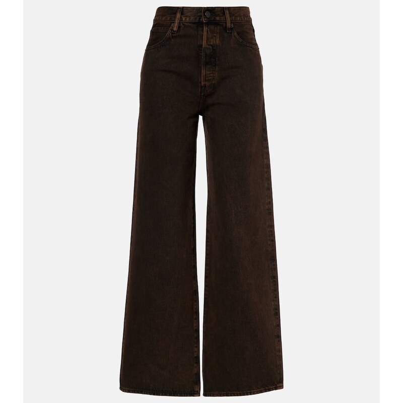 Frame Collegiate high-rise wide-leg jeans