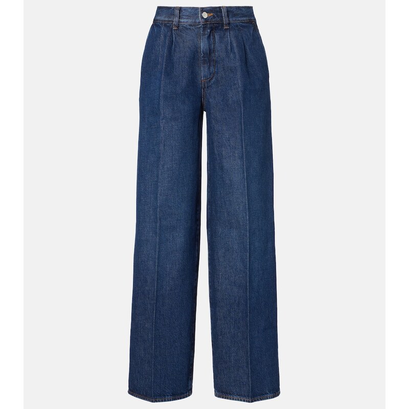 Frame High-rise wide-leg jeans