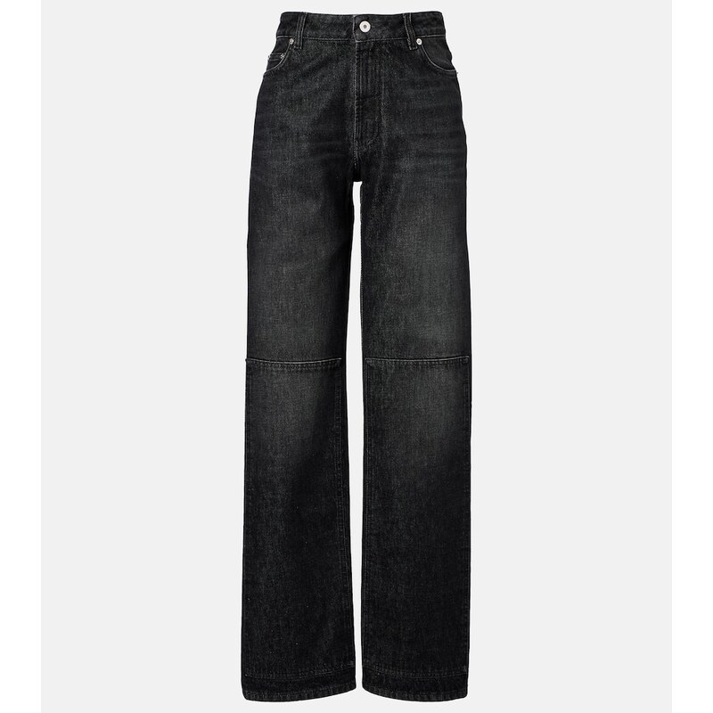 Jean Paul Gaultier Cutout mid-rise wide-leg jeans