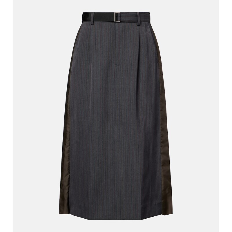 Sacai Paneled midi skirt