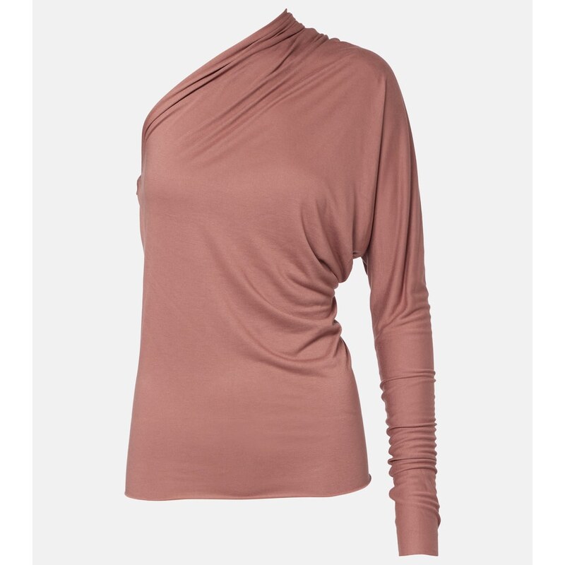 Rick Owens Diana one-shoulder jersey top