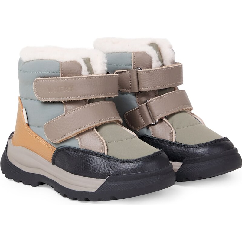 Wheat Tex leather-trimmed boots