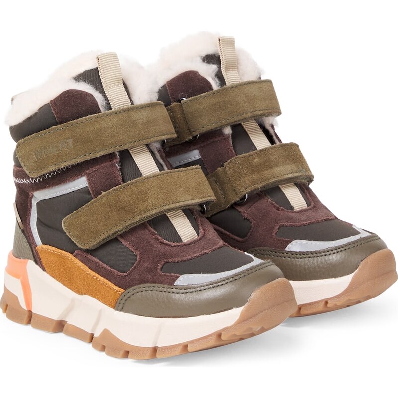 Wheat Lucka Tex leather-trimmed boots