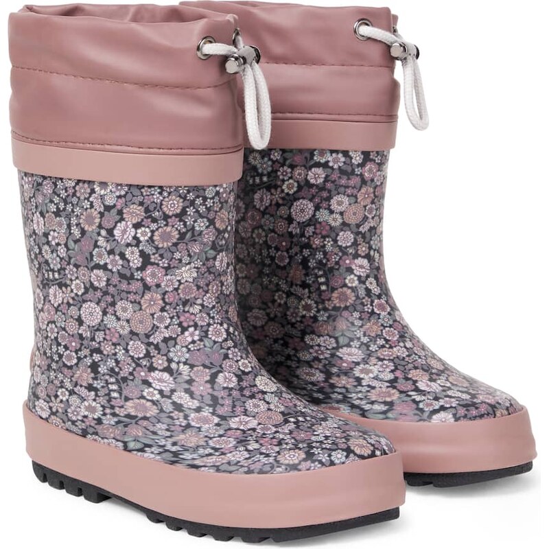 Wheat Floral rain boots