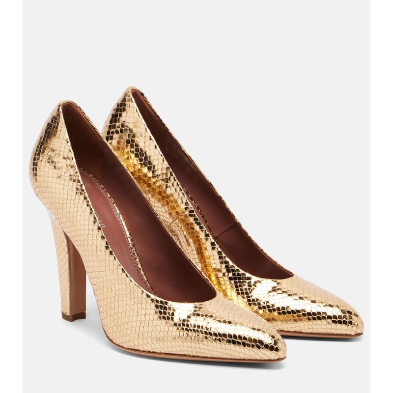 Paris Texas Elsa 100 metallic leather pumps