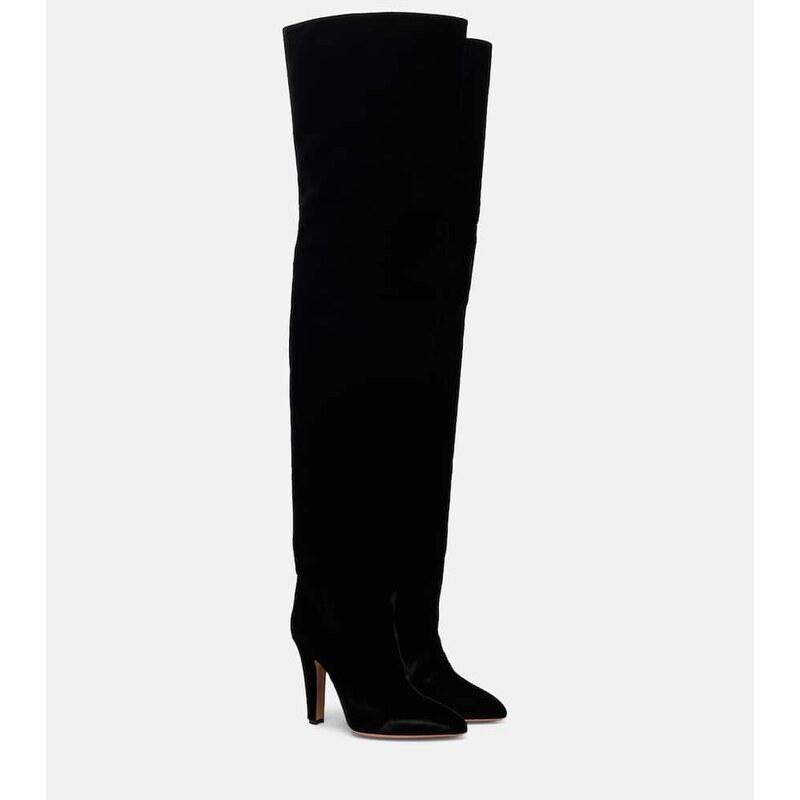 Paris Texas Elsa 100 velvet over-the-knee boots