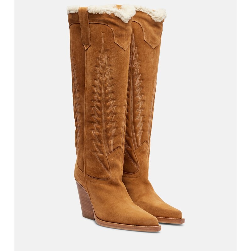 Paris Texas Winter El Dorado suede cowboy boots